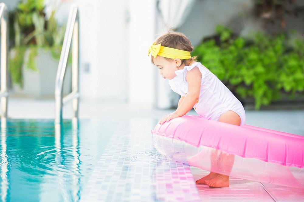 Miami Summertime poolside- pineapple-First Birthday Photography