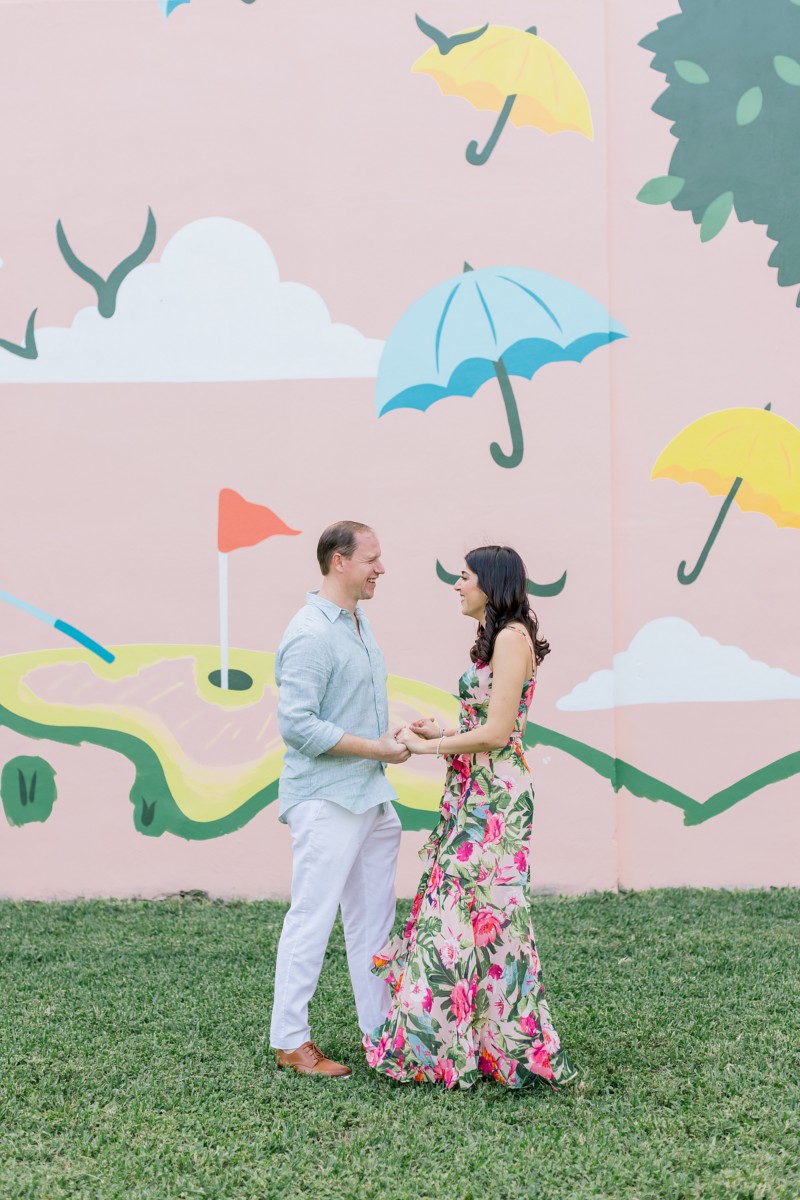 Miracle Mile Coral Gables Engagement Photography Session